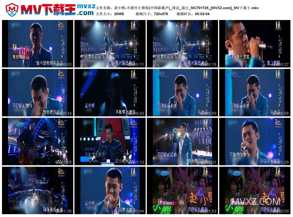 赵小熙-不敢停止想你(中国新歌声)_国语_流行_MC701725